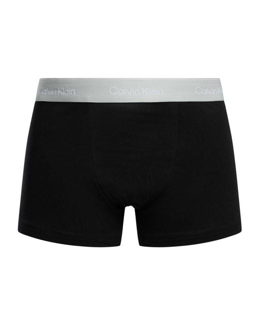 Calvin Klein Black 3 Pack Icon Relaxed Fit Trunks for men