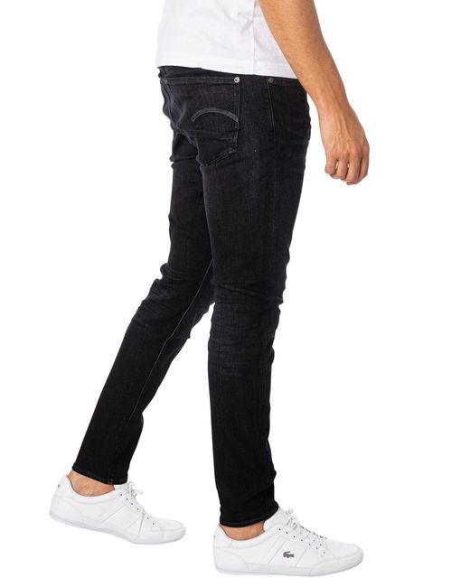 G-Star RAW Revend Skinny Jeans in Black for Men | Lyst | Stretchjeans
