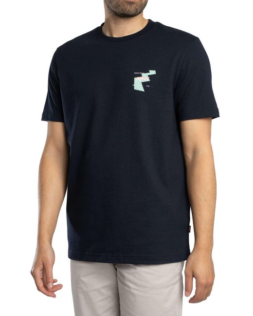 Boss Blue Te Movement Back Graphic T-shirt for men