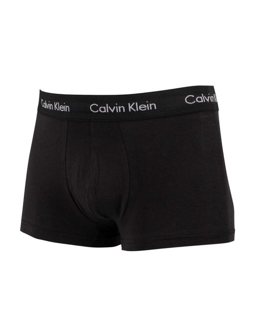 Calvin Klein Black 5 Pack Low Rise Trunks for men