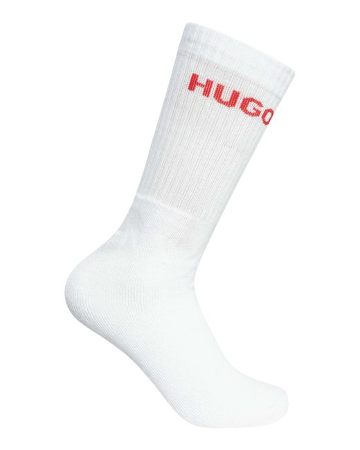 HUGO White 6 Pack Quarter Socks for men