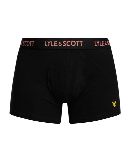 Lyle & Scott Black 3 Pack Barclay Trunks for men
