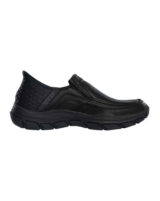 Skechers Black Slip-ins Elgin Respected Leather Trainers for men