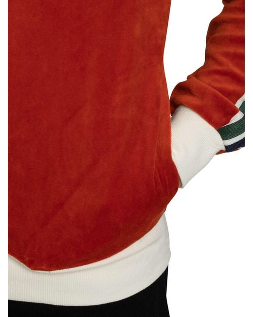 Sergio Tacchini Red Monte Velour Track Jacket for men