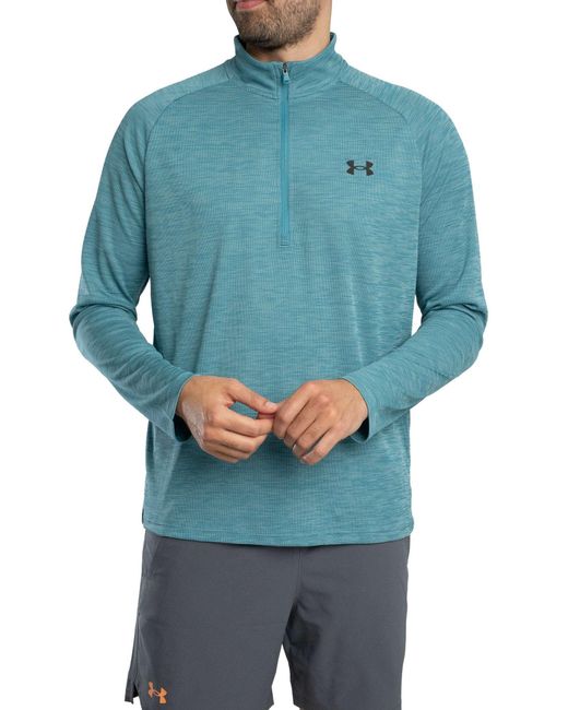 Under Armour Blue Tech Textured Track Top for men