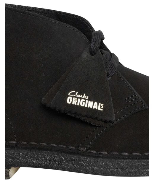 Clarks Black Suede Desert Boots for men
