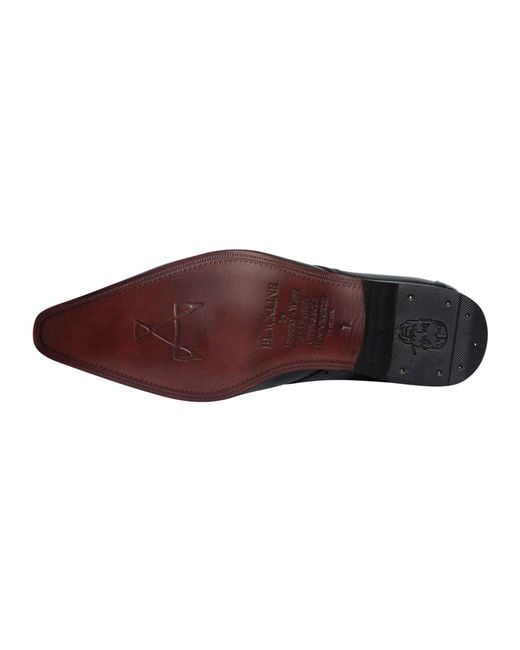 Jeffery West Black Derby Polished Leather Shoes for men
