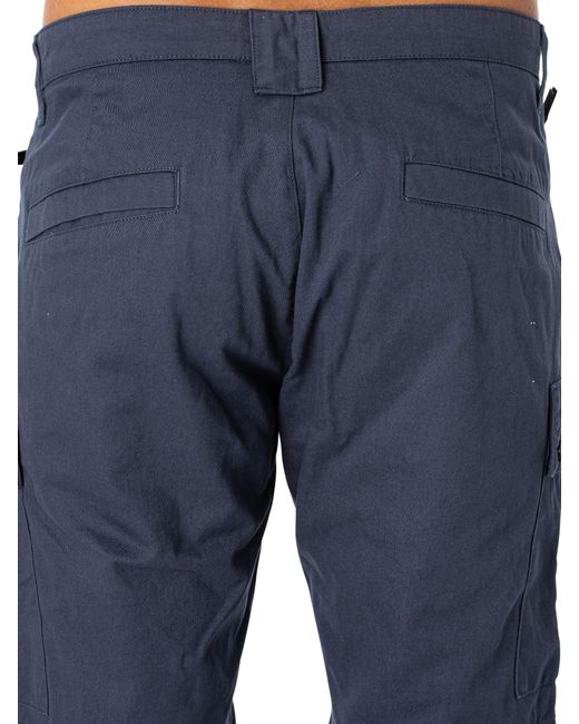 Ma Strum Blue Cargo Shorts for men