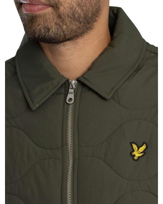 Lyle & Scott Gray Quilted Ripstop Jacket for men