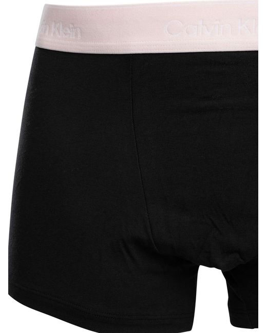 Calvin Klein Black 3 Pack Relaxed Fit Trunks for men