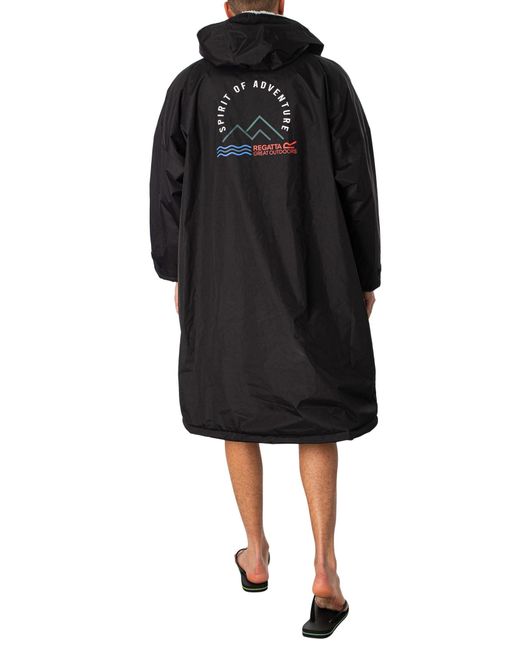 Regatta Black Waterproof Changing Robe for men