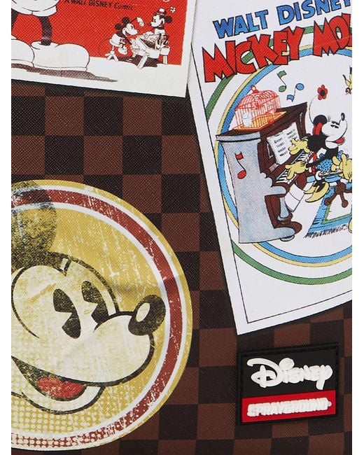Sprayground Brown Mickey Mouse Global Mogul Backpack for men