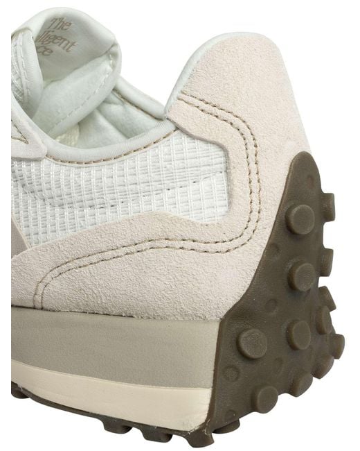 New Balance White 327 Suede Trainers for men