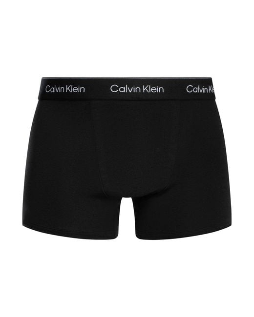 Calvin Klein Black 5 Pack Relaxed Fit Trunks for men
