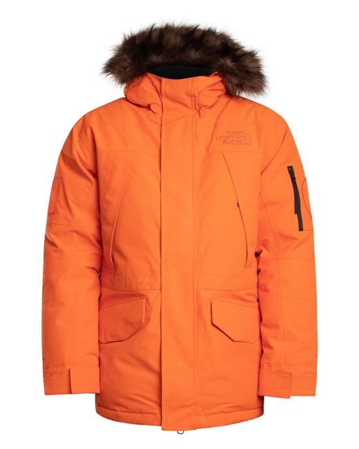 The North Face Orange Expen Mcmurdo Parka Jacket for men