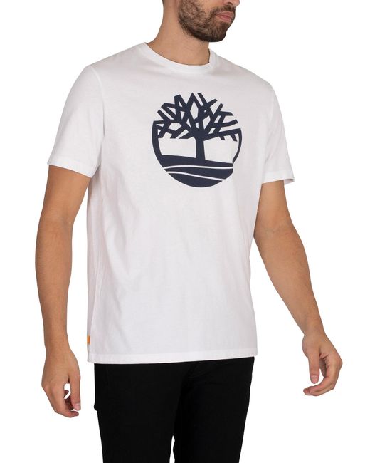 Timberland White Branded T-shirt for men