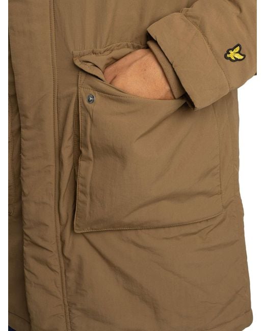 Lyle & Scott Natural Wadded Parka Jacket for men