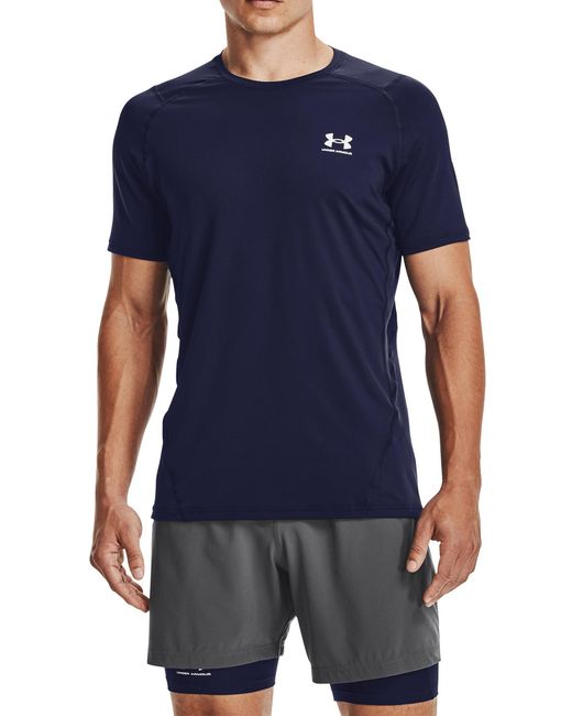 Under Armour Blue Heatgear Fitted Short Sleeve T-shirt for men