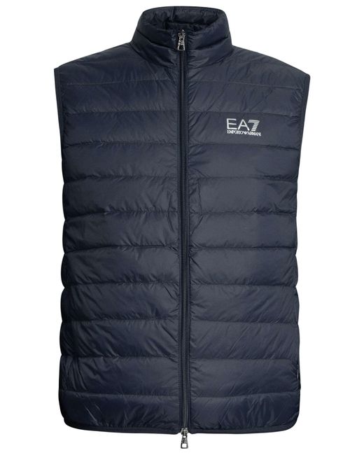 EA7 Blue Chest Logo Lightweight Gilet for men