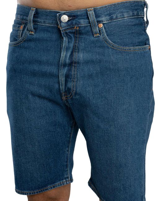 Levi's Blue 501 Original Denim Shorts for men