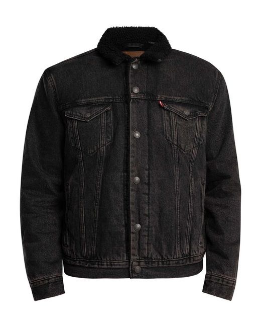 Levi's Black Type 3 Sherpa Trucker Jacket for men