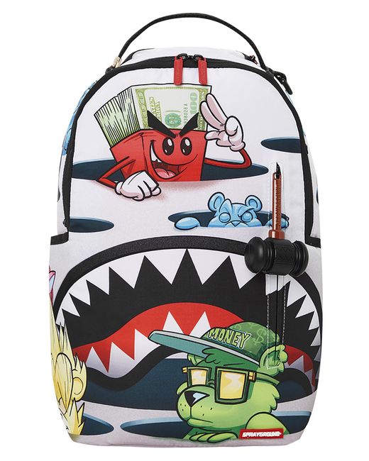 Sprayground White Can't Catch Me Backpack for men