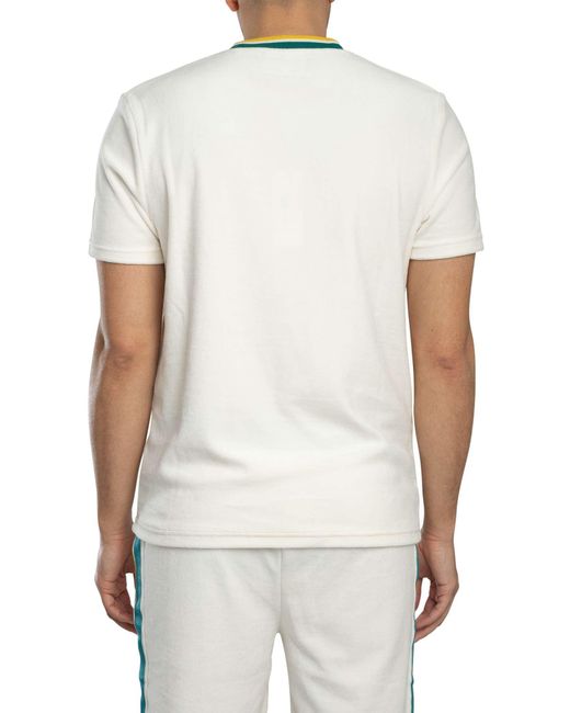 Sergio Tacchini White Monte Velour T-shirt for men