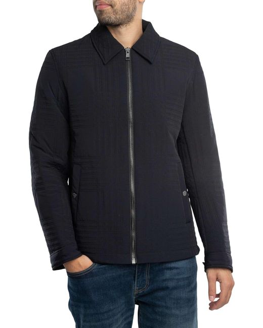 Ted Baker Blue Quilted Harrington Jacket for men