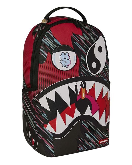 Sprayground Red Split Design Backpack for men
