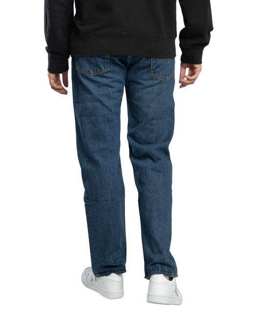 Levi's Blue 555 Relaxed Straight Jeans for men