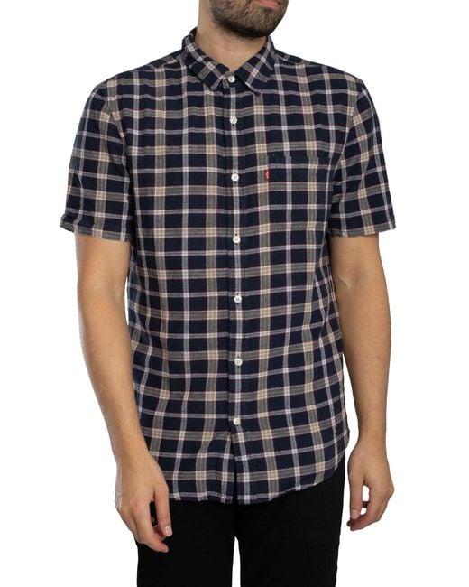 Levi's Black Sunset Short Sleeved Shirt for men