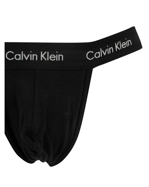 Calvin Klein Black Logo-embellished Stretch-cotton Jockstraps Pack Of Two for men