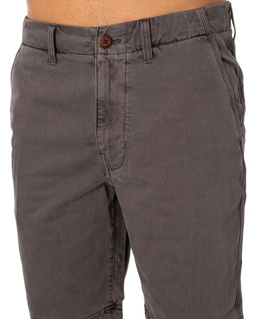 Superdry Gray Vintage International Chino Shorts for men
