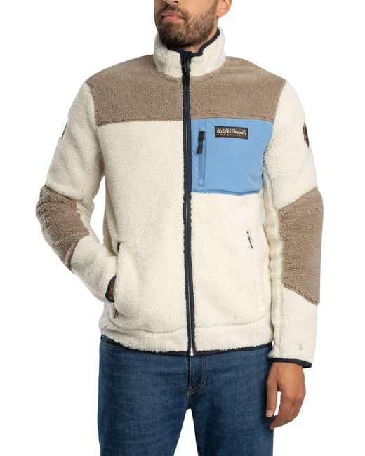 Napapijri Blue Yupik Fleece Jacket for men