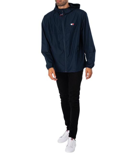 Tommy Hilfiger Blue S Tjm Lw Chicago Ext Dm0dm20204 Windbreaker Jacket for men