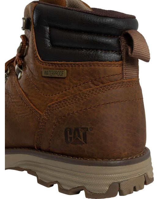 Caterpillar Brown Sire Waterproof Leather Boots for men