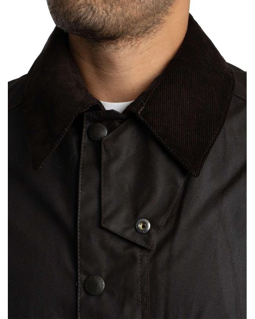 Barbour Black Ashby Wax Jacket for men