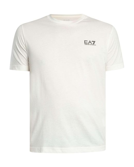 EA7 White Chest Logo T-shirt for men