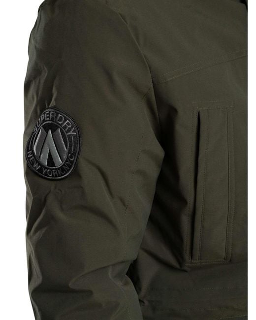 Superdry Gray City Padded Parka Jacket for men