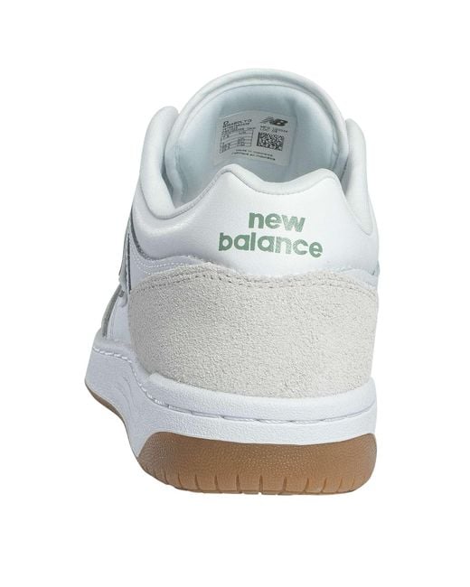 New Balance White 480 Leather Trainers for men