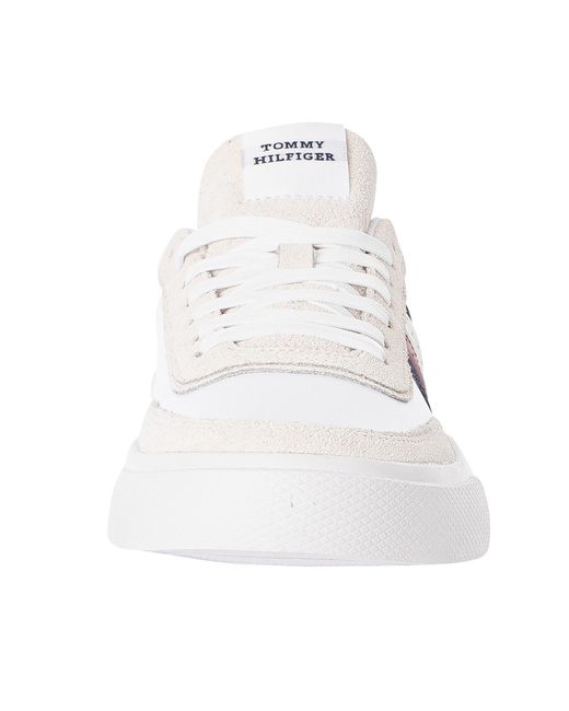 Tommy Hilfiger White Cupset Leather Trainers for men
