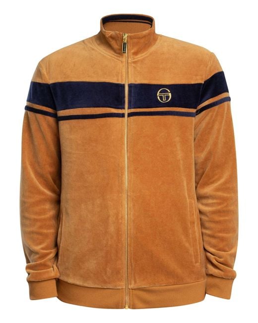 Sergio Tacchini Orange Damarindo Velour Track Jacket for men
