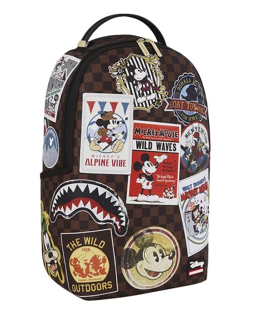 Sprayground Brown Mickey Mouse Global Mogul Backpack for men