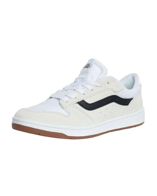 Vans White Ryland Ls Shoe | Retro Court Sneakers With Tennis Inspired Fashion Details for men