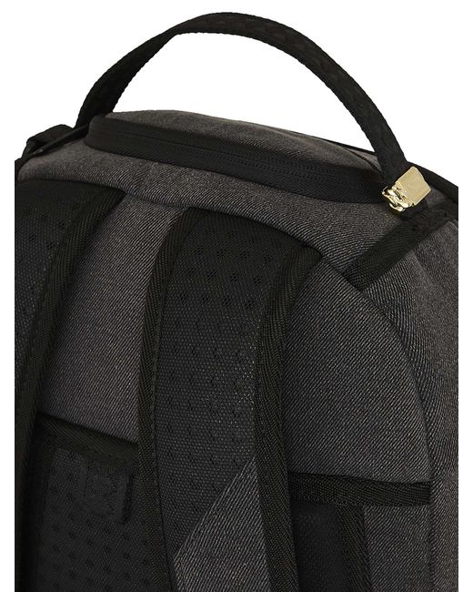 Sprayground Black 20l Shark Central Painted Backpack for men