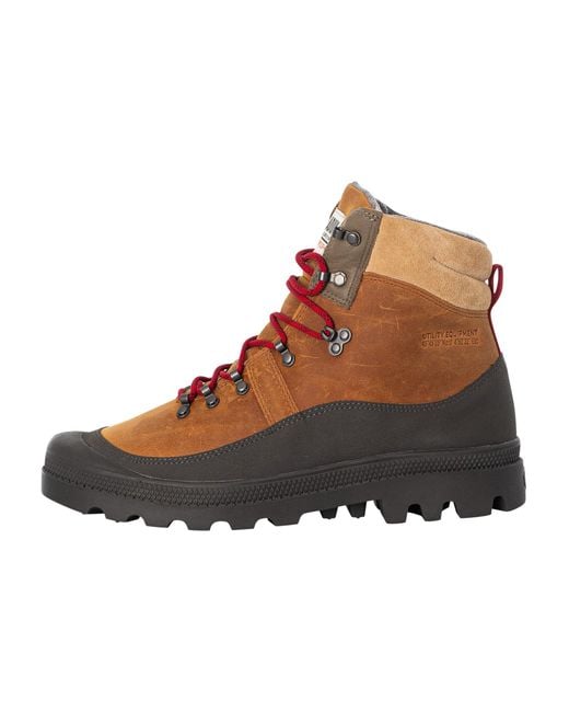 Palladium Pallabrousse Wp Hiker Leather Boots in Brown for Men | Lyst