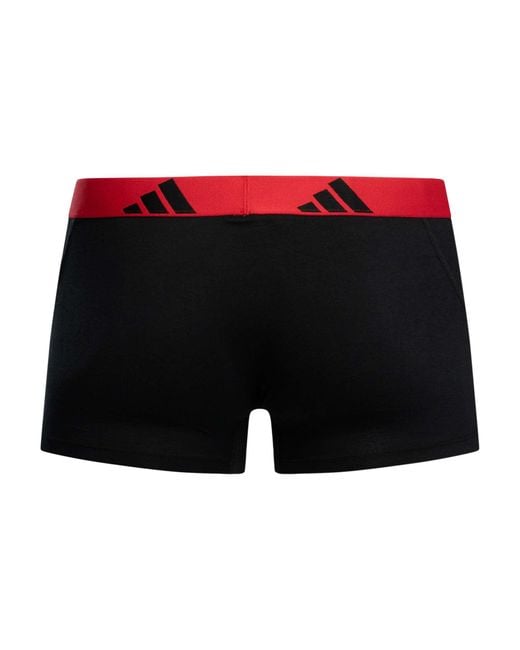 Adidas Black 5 Pack Active Flex Cotton Trunks for men