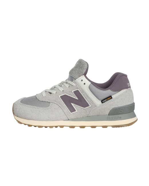 New Balance White 574 Suede Trainers for men