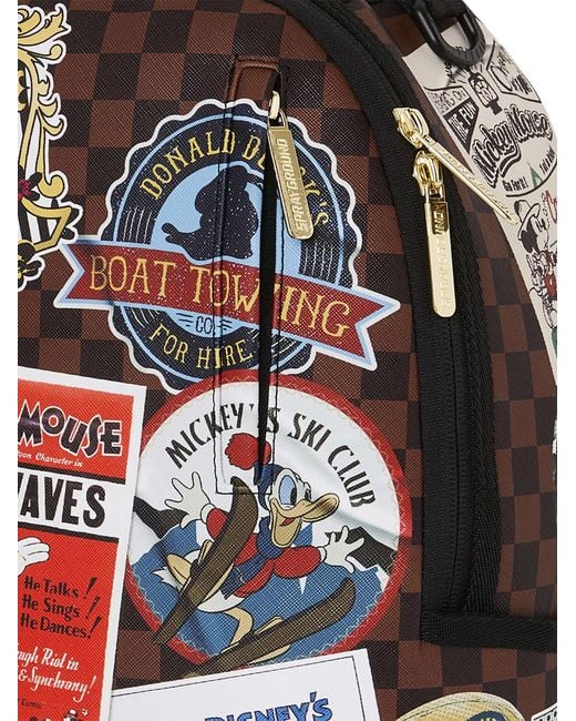 Sprayground Brown Mickey Mouse Global Mogul Backpack for men