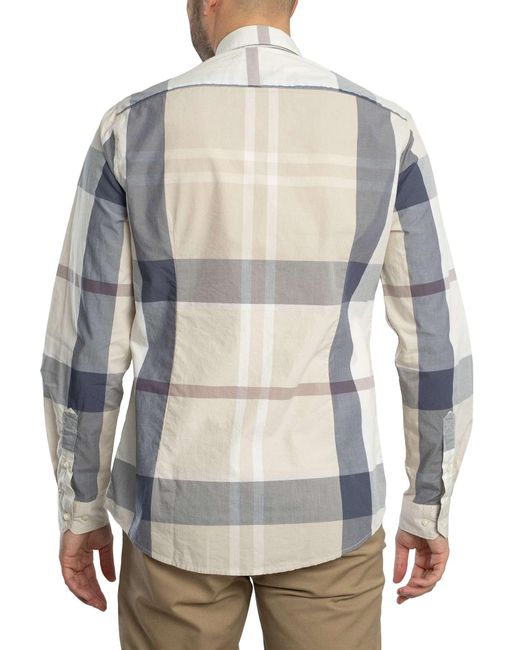 Barbour Gray Harris Tailored Tartan Shirt for men